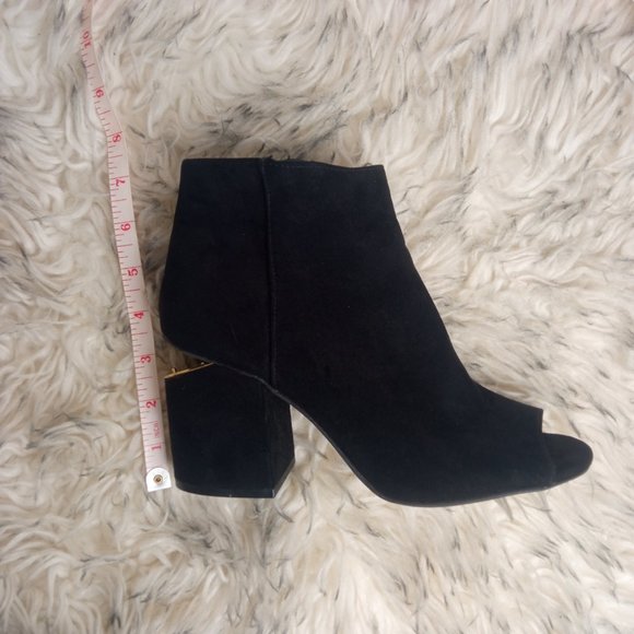 QUPID ALEXANDER WANG STYLE BLACK SUEDE ANKLE BOOTS - Picture 5 of 11